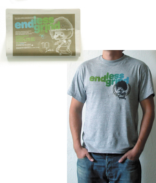 Endless Grind 2006: Anzeige und Tshirt [copyright Ole Kaleschke]